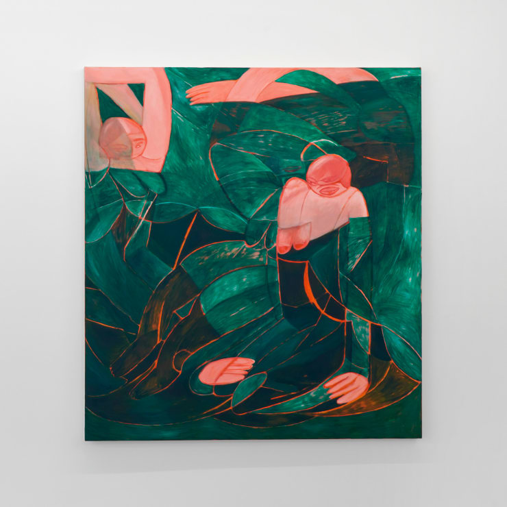 Tahnee Lonsdale Bath My Weary Limbs, 2021 Oil on canvas 55 x 50 in 139.7 x 127 cm