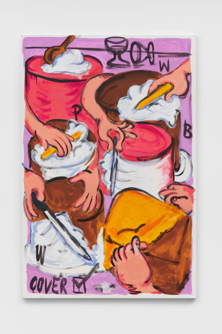Olivia Sterling How to Ice a Cake, 2020 Acrylic on canvas 1500mm x 1000mm
