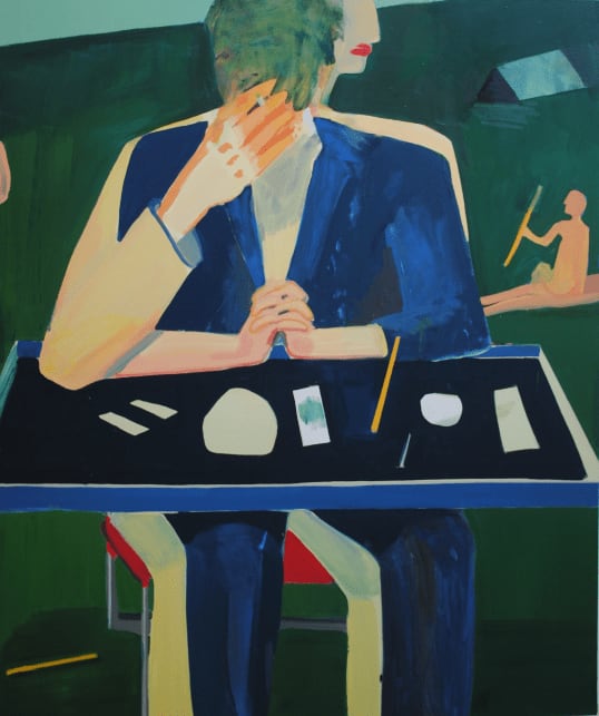 Gabriella Boyd Lap, 2014 Signed and dated reverso Oil on canvas 185 x 155 cm