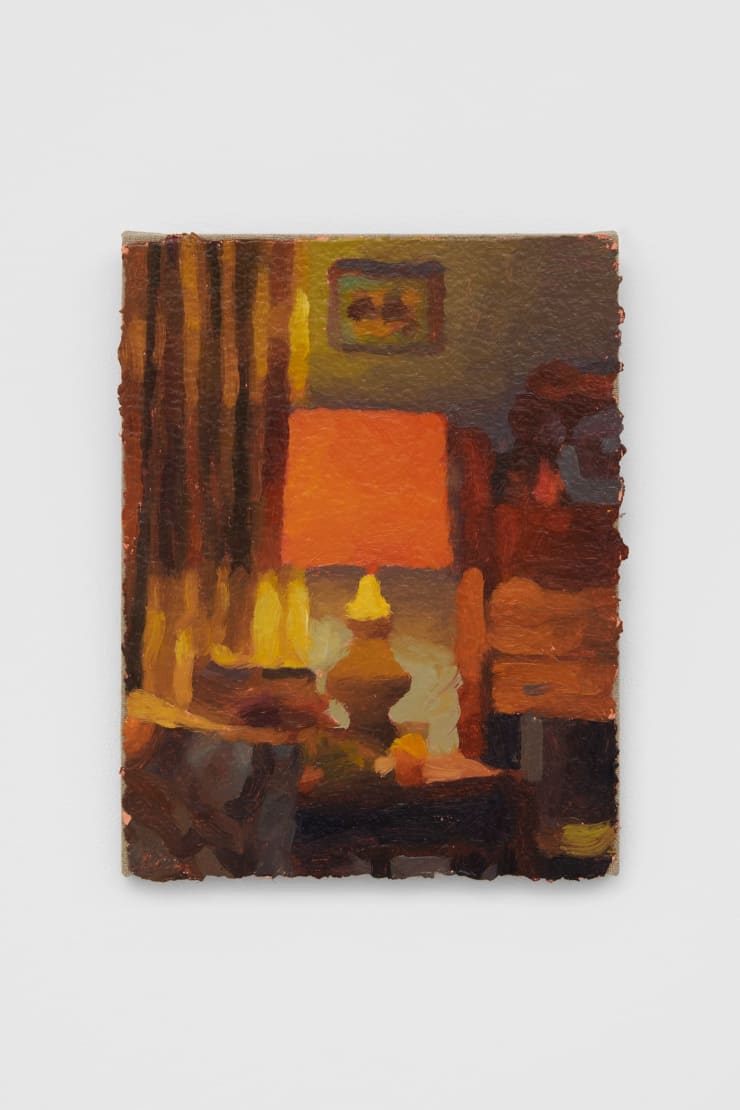 Tim Wilson Orange Juice II, 2022 Oil on paper mounted on linen stretched panel 31.1 x 23.5 cm 12 1/4 x 9 1/4 in
