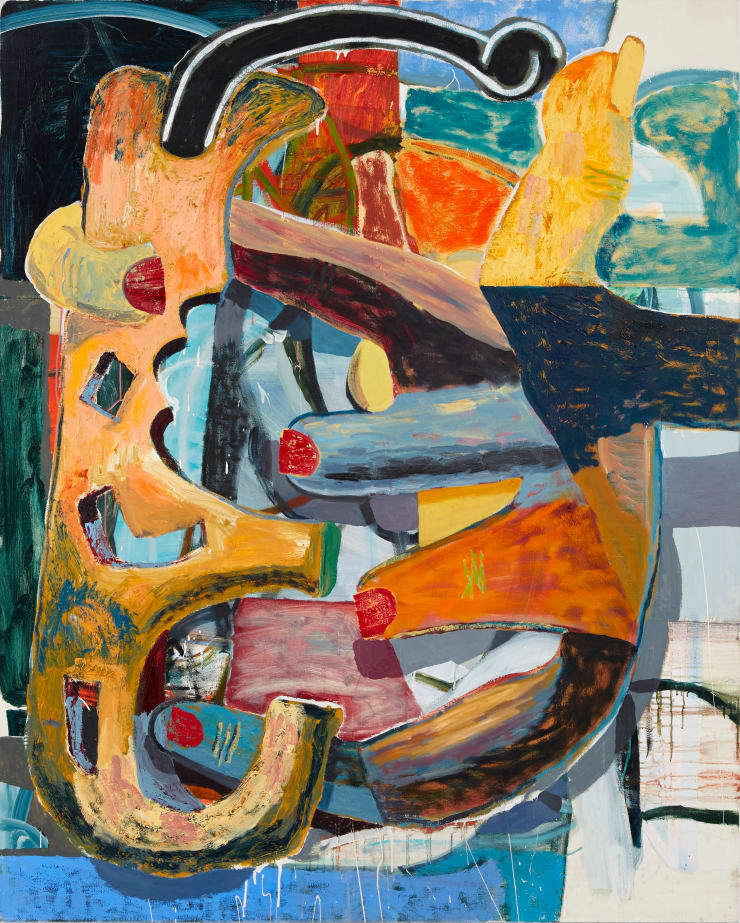 Laurence Owen Driving Gloved Hand Holding Chicken Wing, 2017 Oil on canvas 1500 x 1200 mm