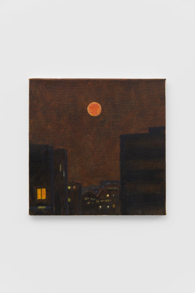 Miho Ichise Pink Moon, 2021 Oil on linen 22.7 x 22.7 cm 9 x 9 in