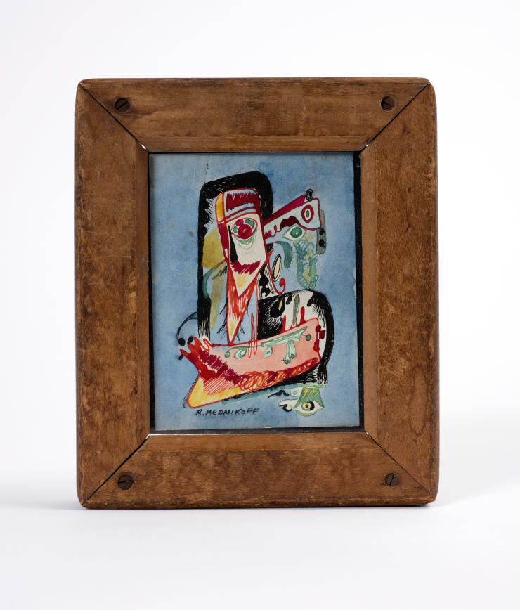 Reuben Mednikoff December 24th 1945 11pm, 1945 Watercolour and ink on paper 100 x 80 mm