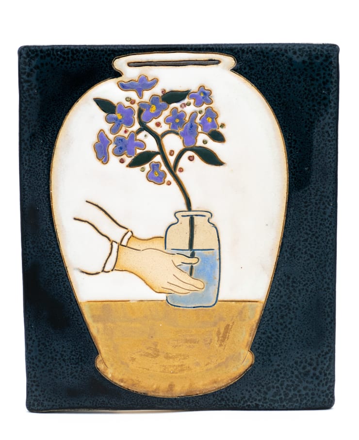 Kevin McNamee-Tweed Placing Flowers, 2022 Glazed ceramic 17.8 x 15.2 cm 7 x 6 in