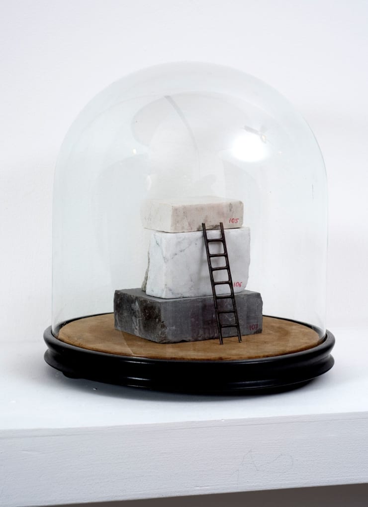 Adeline de Monseignat Stack Sample, 2018 Marble, bronze, antique dome 220 x 220 x 220 mm