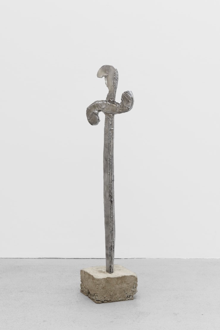 Joe Sweeney Pain is in the resistance (swords of the British isles), 2022 Sand cast aluminium and concrete 18 x 96 x 19.5 cm 7 1/8 x 37 3/4 x 7 5/8 in Dimensions approximate
