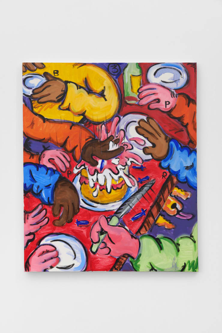 Olivia Sterling The Cake Incident, 2020 Acrylic on canvas 1200mm x 1000mm