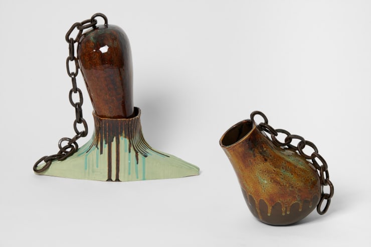 Paloma Proudfoot The Detachable Head Serves as a Cup, 2018 Glazed earthenware 400 x 400 x 160 mm 230 x 190 x 150 mm