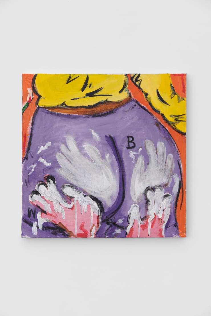 Olivia Sterling The Other Cream Incident, 2020 Acrylic on canvas 610mm x 610mm