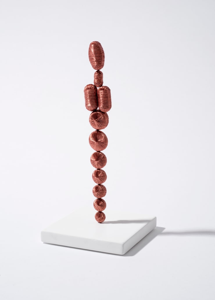 Alice Anderson Sedatives, 2018 Pills, tablets, metallic ruban 140 x 80 x 80 mm