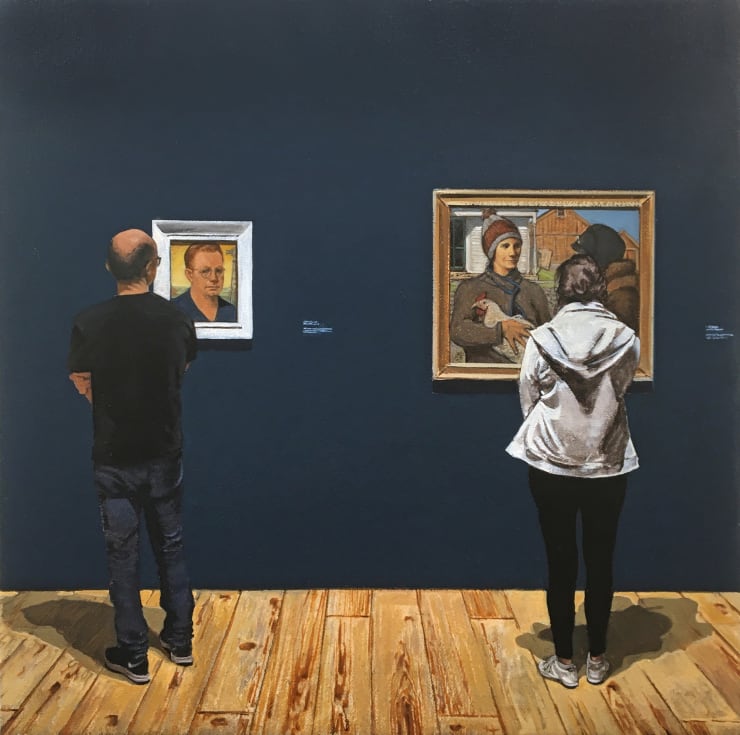 Joe Fig, Grant Wood: Self-Portrait and Appraisal/Whitney, 2019