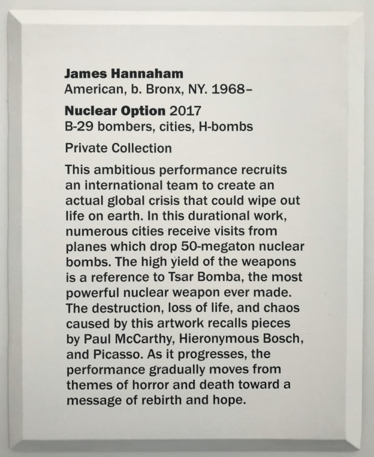 James Hannaham, Nuclear Option, 2017