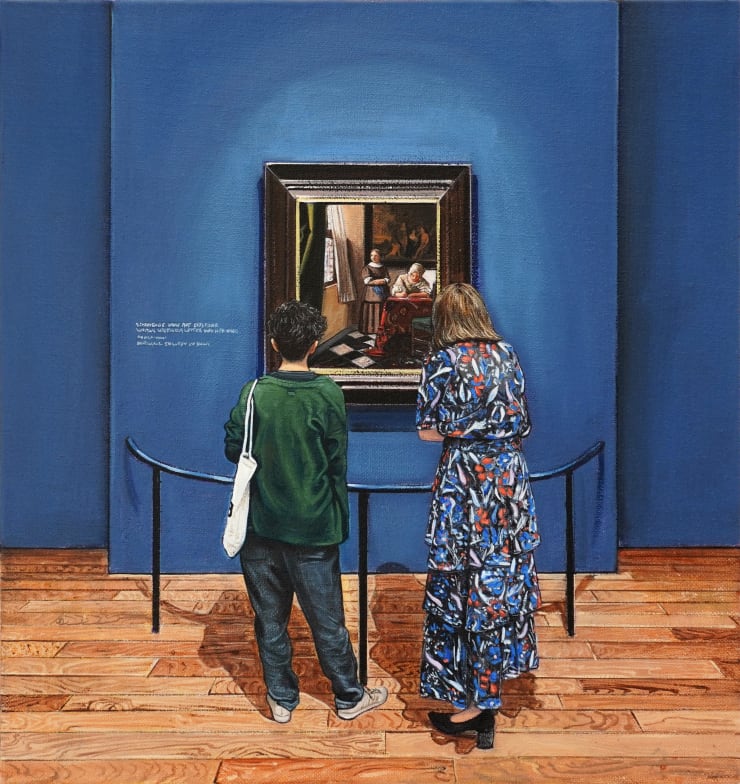 Joe Fig, Vermeer: Woman Writing a Letter with Her Maid/Rijksmuseum, 2025