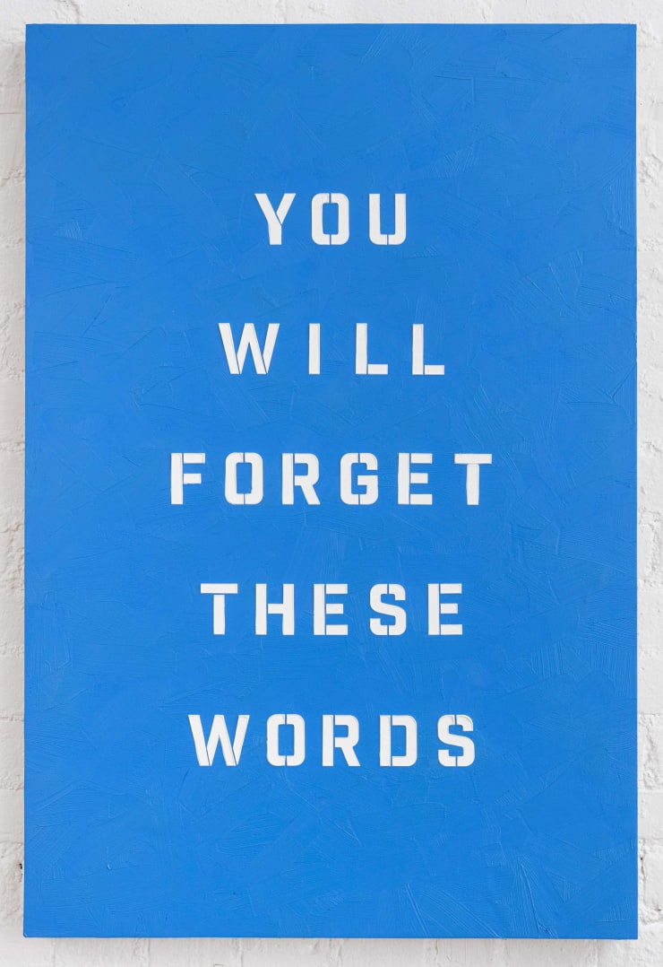 John Wood and Paul Harrison, You Will Forget These Words, 2021