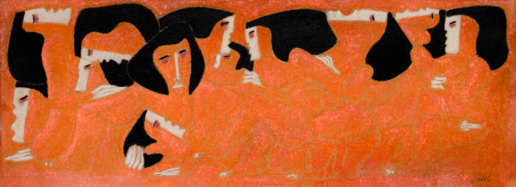 Miguel Angel Batalla, Human Wave Series V (Orange), 1986