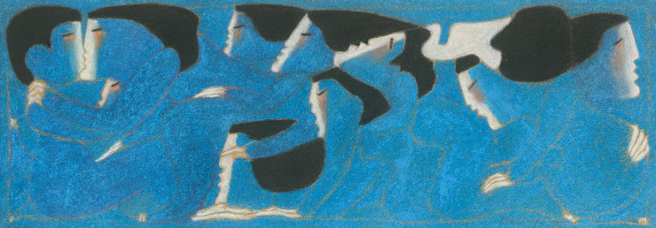 Miguel Angel Batalla, Human Wave Series I (Blue), 1981