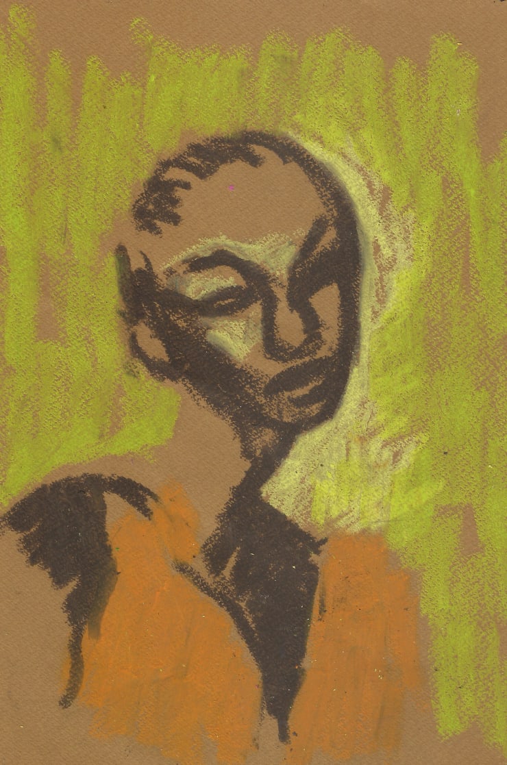 Rachel Marsil, Sans Titre (femme vêtue de jaune), 2021