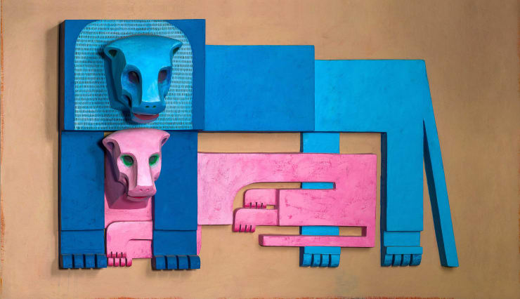 Parviz Tanavoli, Two Lions, 2016