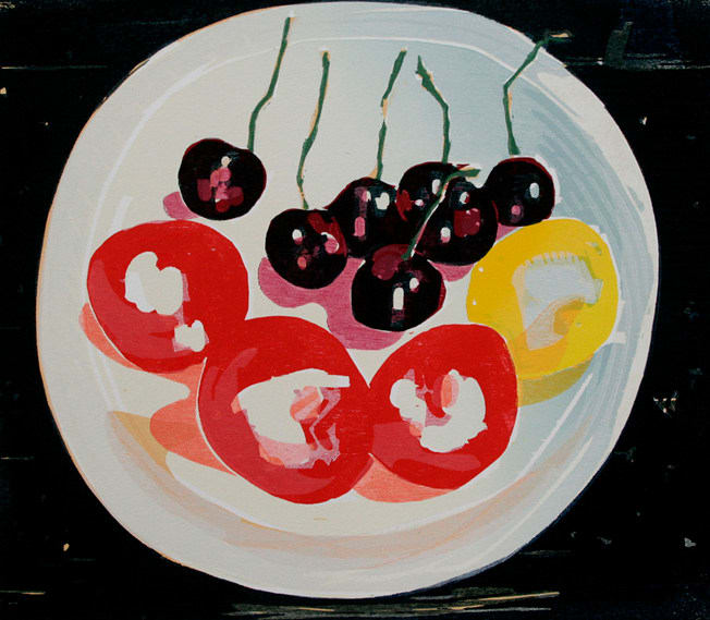 Vincent van Ojen, Bord met Kersen en Tomaten