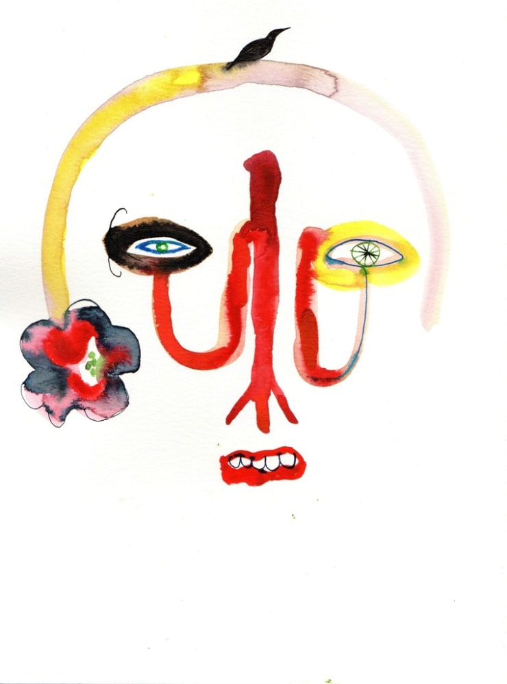 Wole Lagunju, With a flower in her hair I, 2017