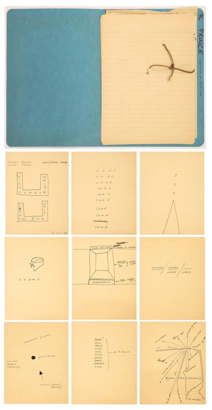 Richard Prince, Illustrated Manuscript on Legal Pad, c. 1980.