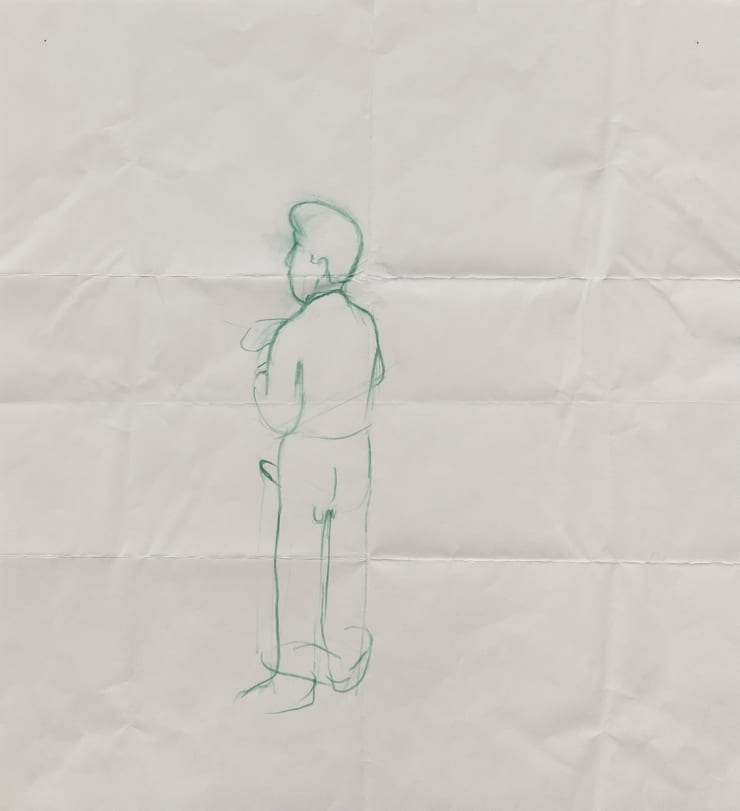 Richard Prince, Untitled (Drawing of boy with pants down), 1980
