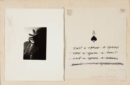 Richard Prince, Self Portrait with A Spade, 1973 /1974