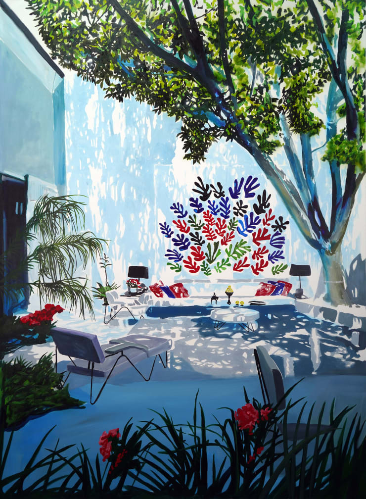 Eamon O'Kane, Mirrored A.Quincy Jones Courtyard with Matisse, 2023