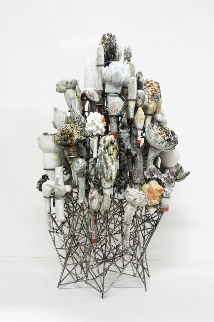 Dave Hicks, Structured Composition (whites and kaolin), 2015