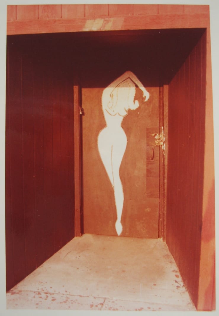 William Eggleston, Untitled (Woman's Nude Silhouette on Red Door), 1972
