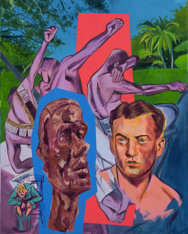 César Gabler Hombres constantes (Too marvelous for words), 2023 oil on canvas 100 x 80 cm