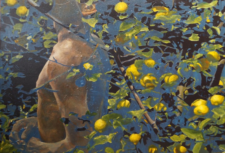 Paula Solís, Estudio Arreglo Floral con Limones (Floral Arrangement Study with Lemons), 2022