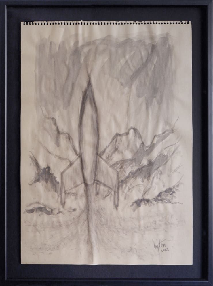 Sebastián Leyton Boceto Rocket 1, 2022 Acrílico sobre papel 60 x 45 cm