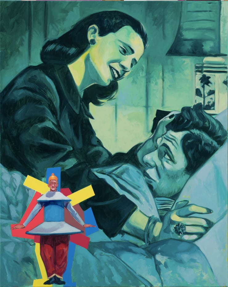 César Gabler Camas vacías (Come fly with me), 2023 oil on canvas 100 x 80 cm