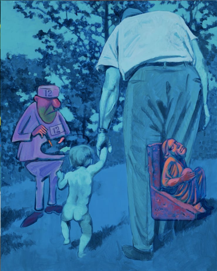 César Gabler Una señal equívoca (Wrap your troubles in dreams), 2023 oil on canvas 100 x 80 cm
