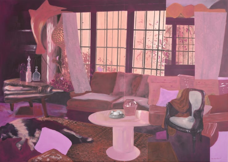 Fernanda Alcalde Rincón ilusorio, 2023 Acrílico sobre tela impresa 71 x 100 cm