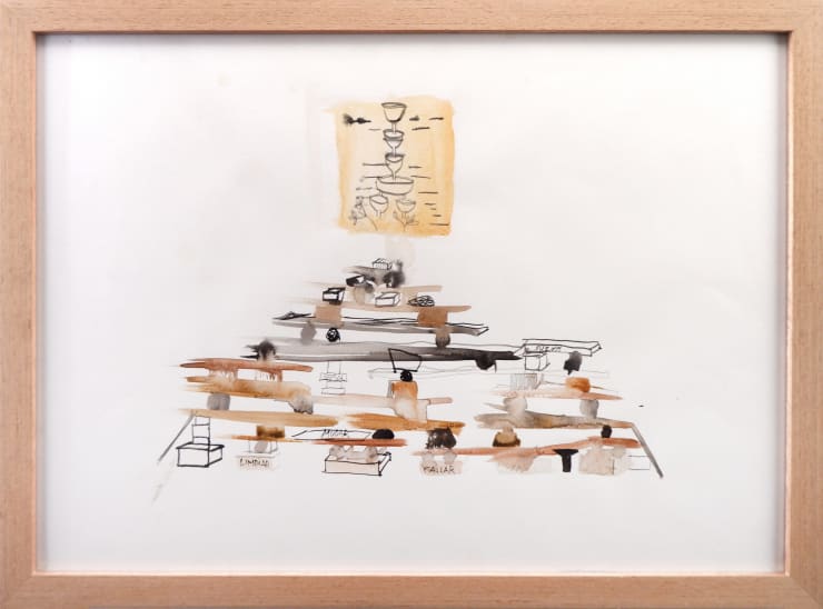 Virginia Guilisasti Boceto para Monumento de vida, 2021 Acuarela sobre papel 34 x 47cm