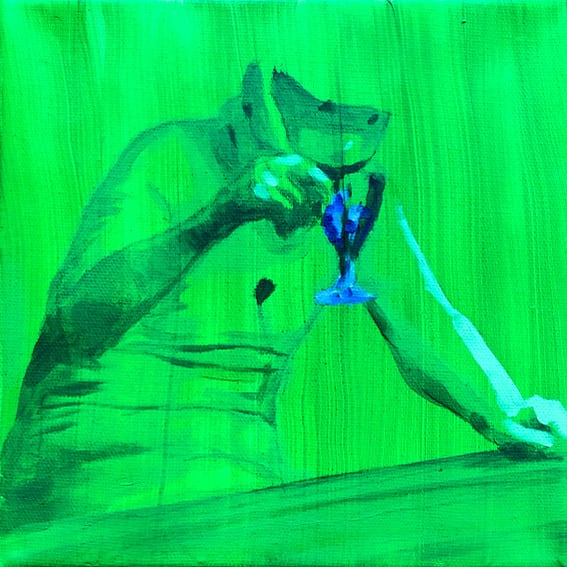 André Strahinja Bar, 2022 Óleo sobre tela 20 x 20 cm