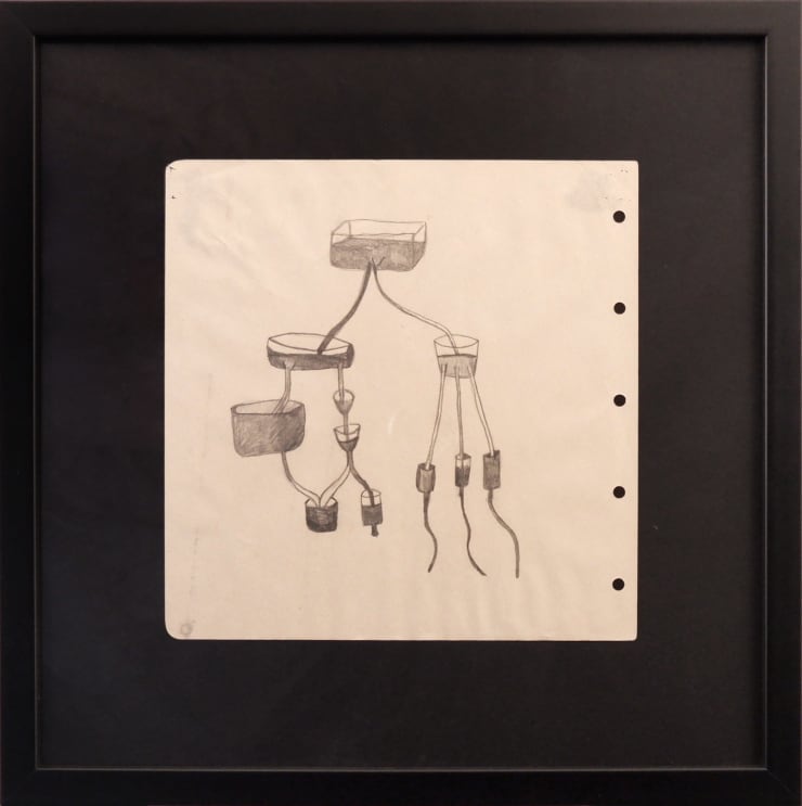 Virginia Guilisasti Boceto Dirección de aguas II (Sketch Water Management II), 2021 Grafito sobre papel 31 x 31 cm