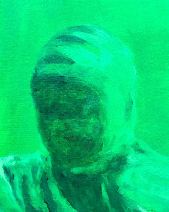 André Strahinja Tweedledee III (compañía), 2022 Óleo sobre tela 20 x 25 cm