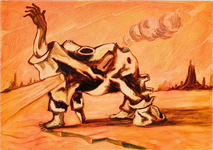 Prabhakar Pachpute, Museum Menageries 43 (Fractured body), 2025