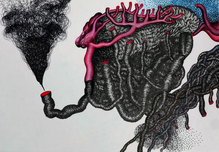 Pushpakanthan Pakkiyarajah, Blooded flowerscape, 2024-2025