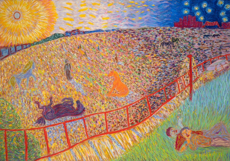 Sohrab Hura, Evening light on Howrah bridge, 2025