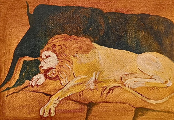 Prabhakar Pachpute, Museum Menageries 42 (Rest), 2025