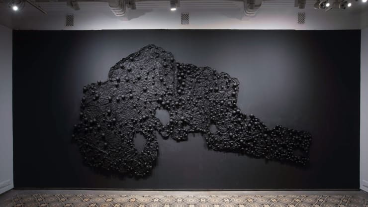 Pushpakanthan Pakkiyarajah, Charred hyphal mat, 2024-2025