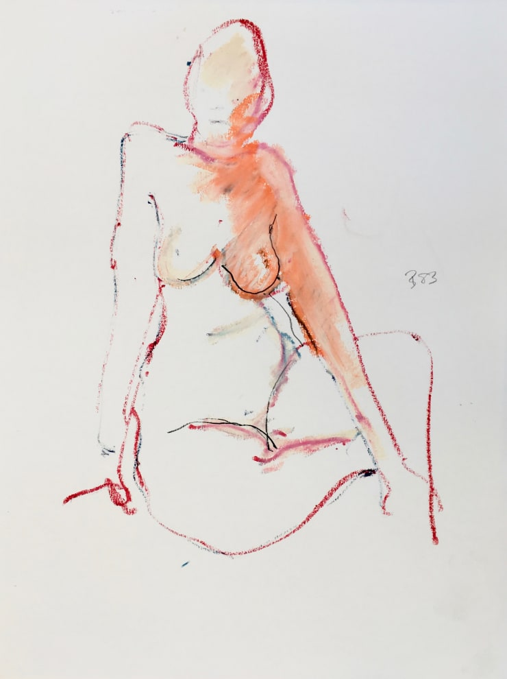 Freeman W. Butts, Nude with outline, 1983
