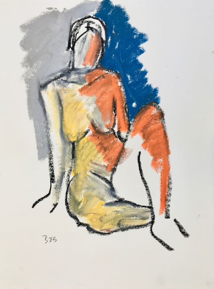 Freeman W. Butts, Nude with Blue, 1983