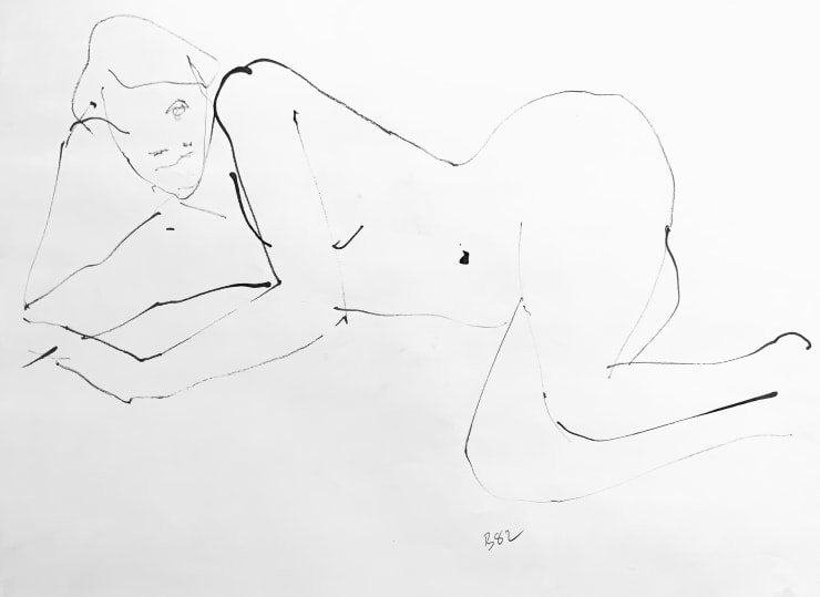 Freeman W. Butts Direct Gaze, 1982 Ink on paper 18 x 24 inches Signed lower right