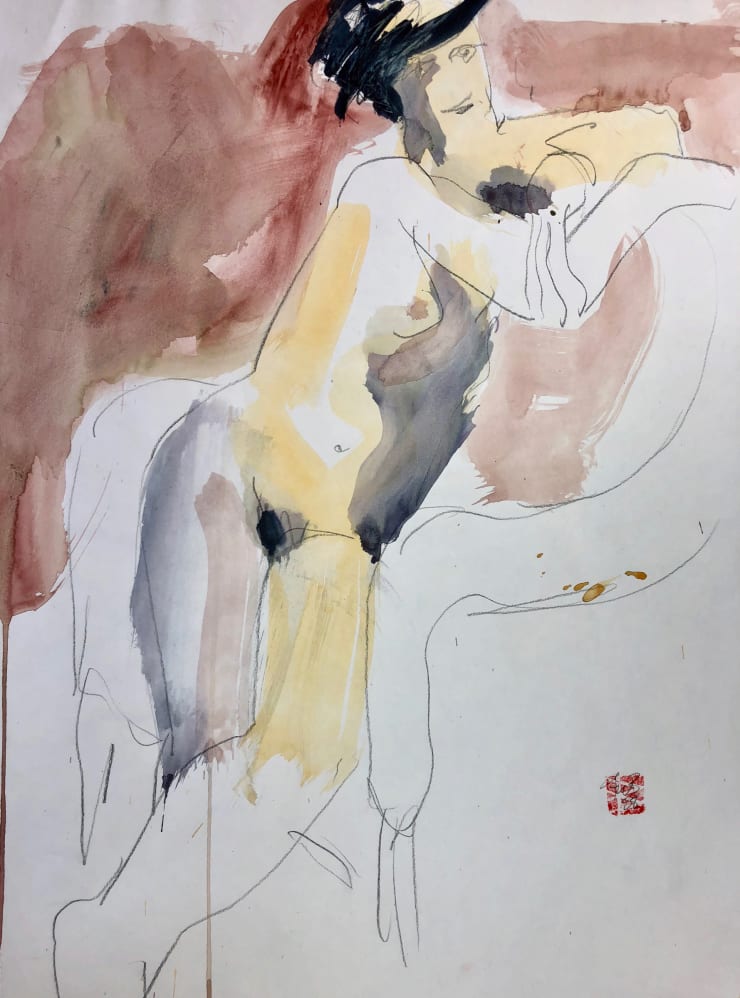 Freeman W. Butts Figurative Artwork by Freeman W. Butts (1928-1998) 18 x 24 inches