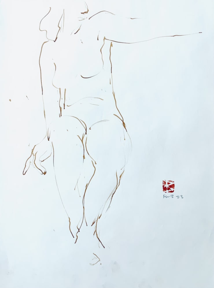 Freeman W. Butts Red Lines, 1983 Ink on paper 24 x 18 inches Signed lower right
